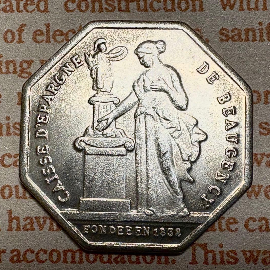 French BNP Paribas Savings Bank Commemorative Coin (1 of 3)