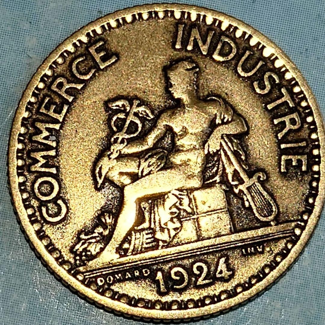 1924 1 franc French coin (1 of 3)