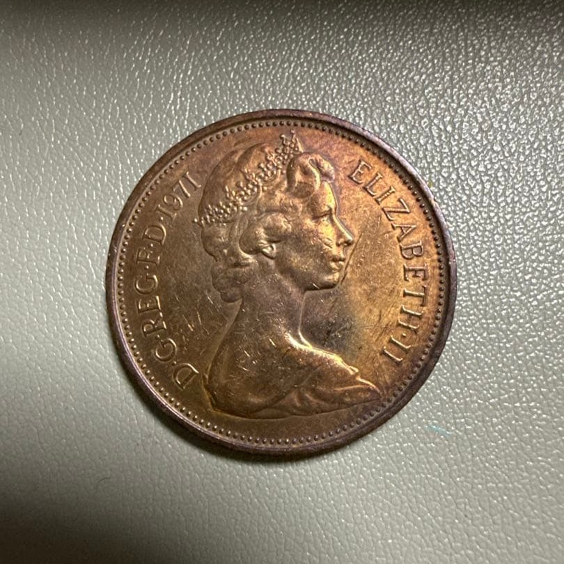 1971 2 pence coin (1 of 2)