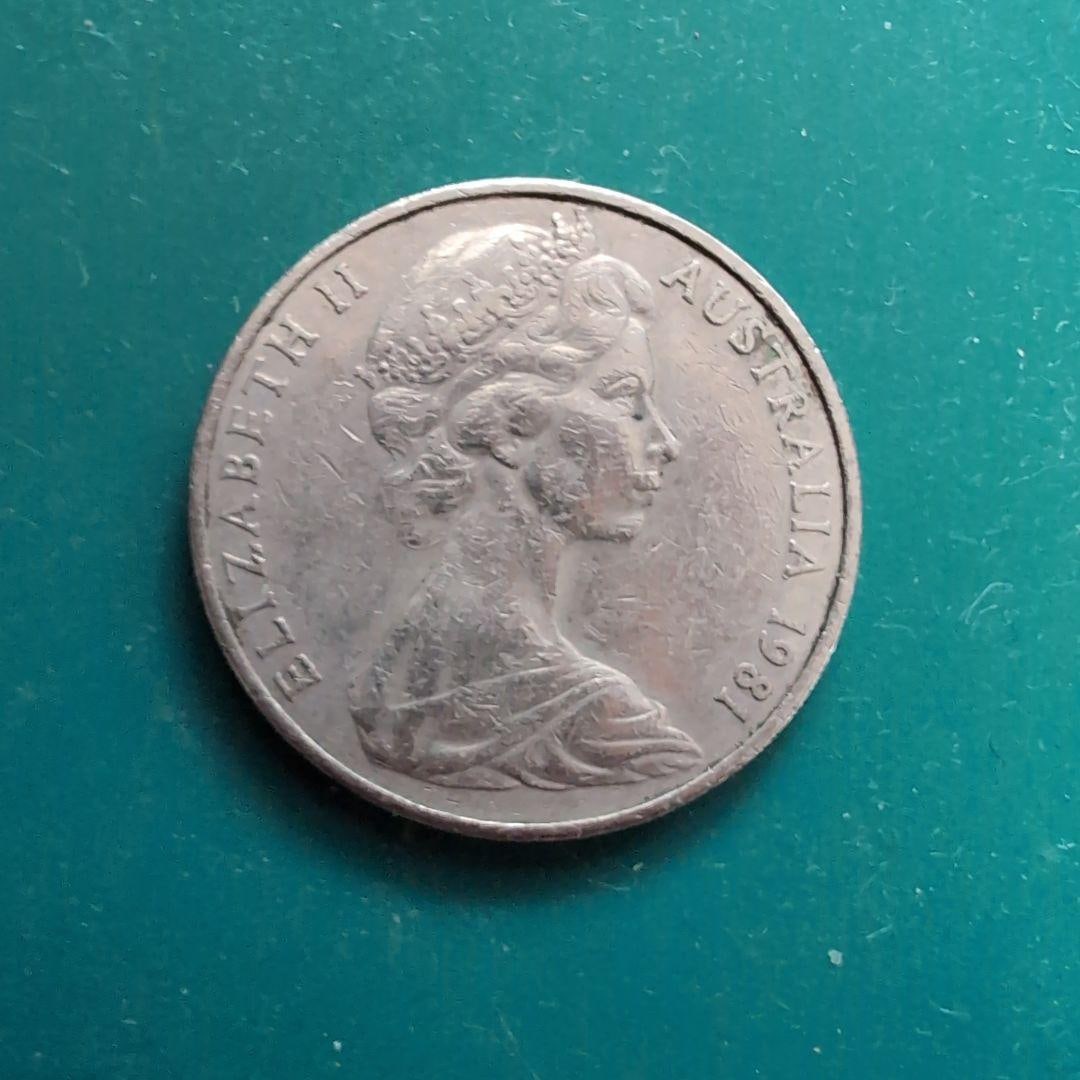 1981 Australian 20 cent coin (1 of 3)