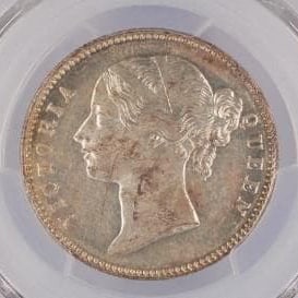 1840 British East India Company silver coin from Queen Victoria's early reign. (1 of 5)