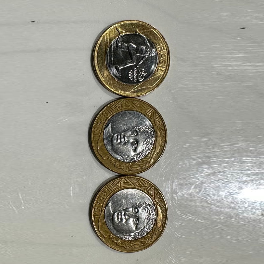 Three commemorative coins of the Brazil Olympic Games in a set. (1 of 2)