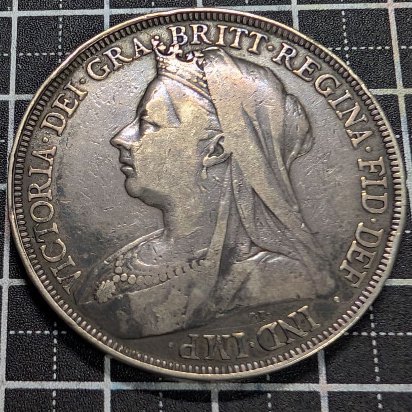 1897 British Queen Victoria Veil Headpiece Silver Coin (1 of 7)