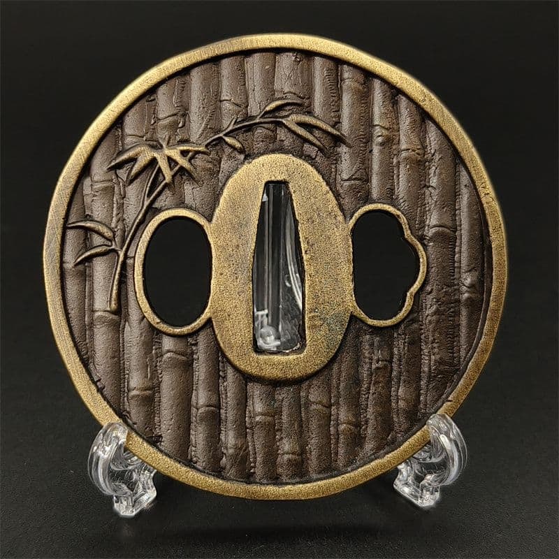 Tsuba, made of alloy material. (1 of 6)