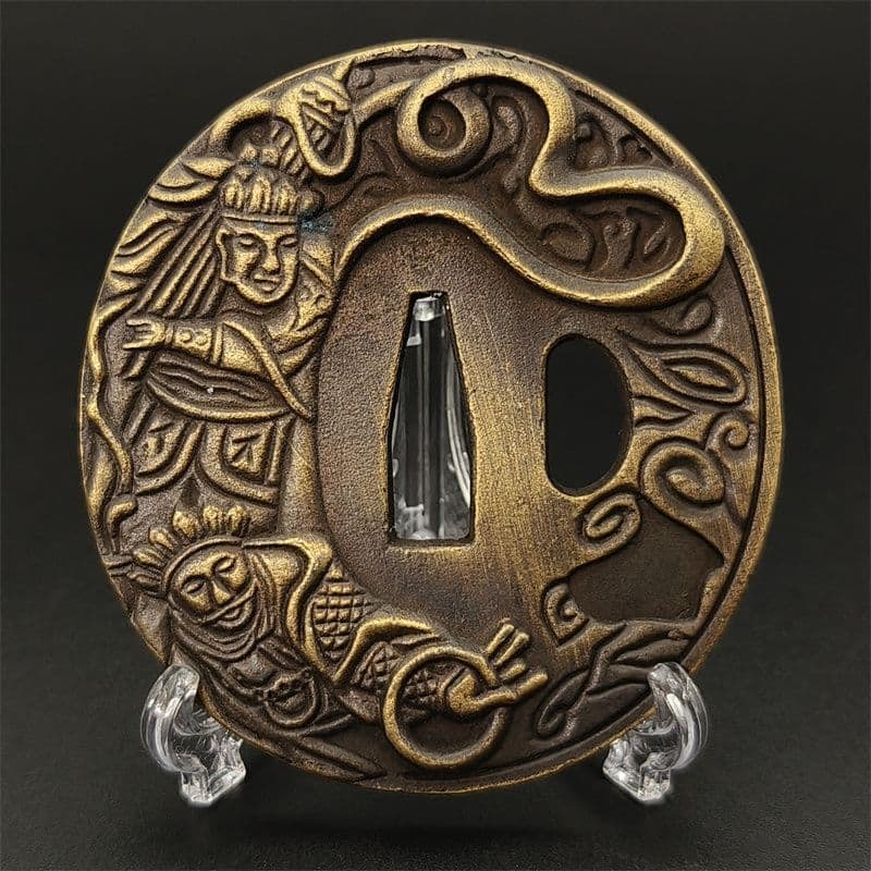 Tsuba, made of alloy material. (1 of 6)