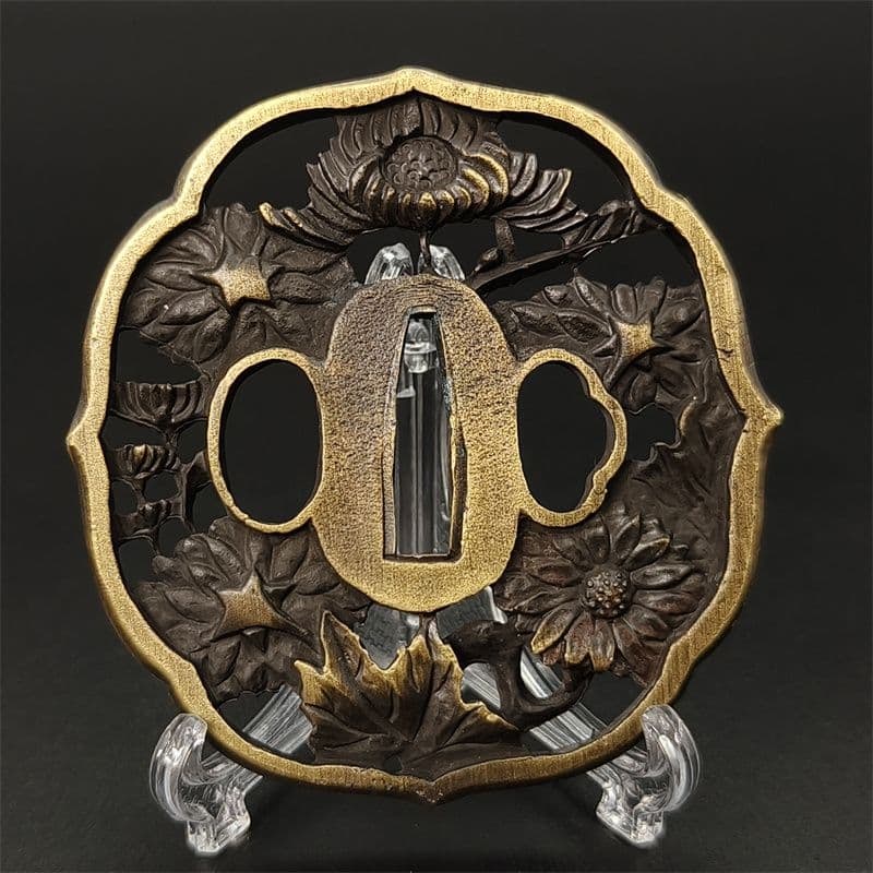Tsuba, made of alloy material. (1 of 6)
