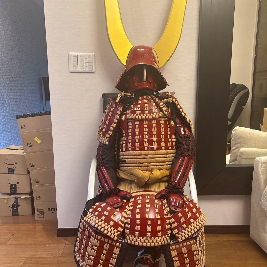 Red warrior armor, life-size, wearable. (1 of 5)