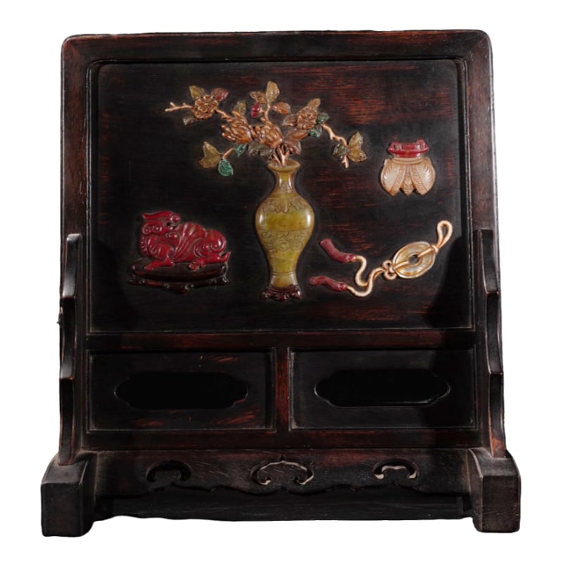 Rosewood inlaid screen (1 of 10)