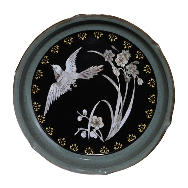 Song Ru kiln enameled plate with flower and bird pattern (1 of 10)