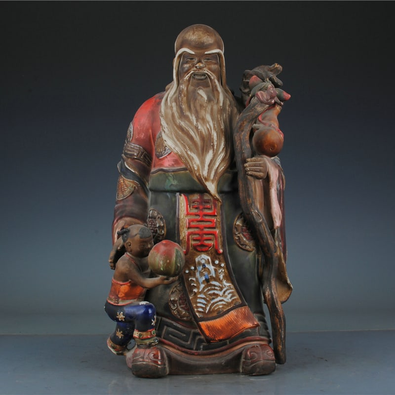 Republic of China Period Sculpted Porcelain - Longevity Star (1 of 9)