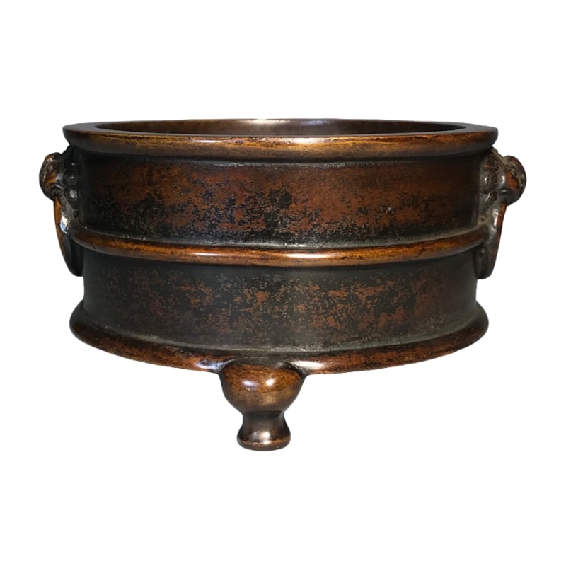 Copper ring ear furnace incense burner (1 of 10)