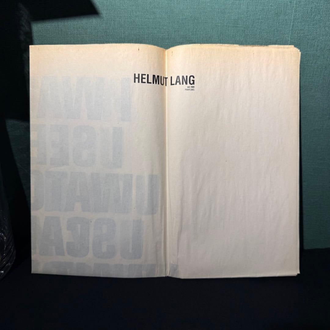 Published in 2000: "Helmut Lang Art Journal" and Jenny Holzer Perfume: American artist Jenny Holzer and Austrian fashion designer Helmut Lang were introduced to the public in the mid-1990s by art and fashion critic Ingrid Sischy. Since then, they have created many memora