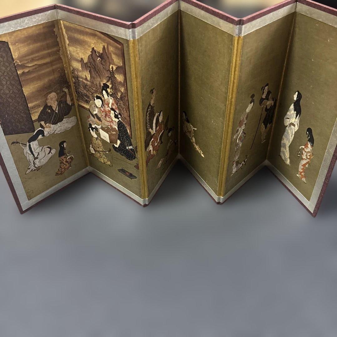 Replica of Hikone Byobu (National Treasure) Miniature Folding Screen (Gold Folding Screen) (1 of 9)