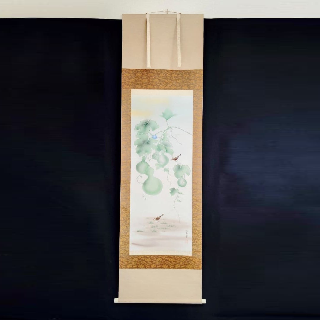 Kakejiku by Geido, "Rokuhyo no Zu" (Six Gourds). (1 of 10)