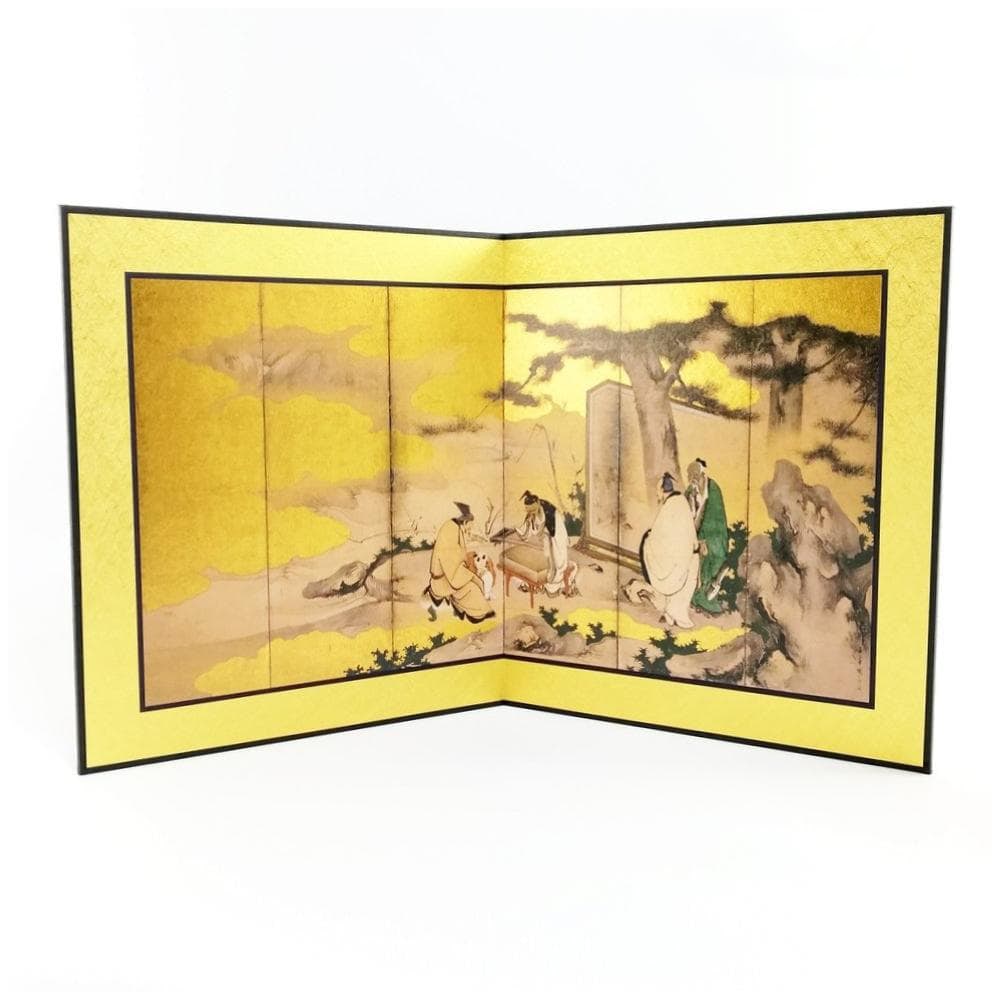 Hasegawa Tohaku, "Kinkizu" Miniature Folding Screen, Myoshin-ji, Important Cultural Property, (1 of 10)