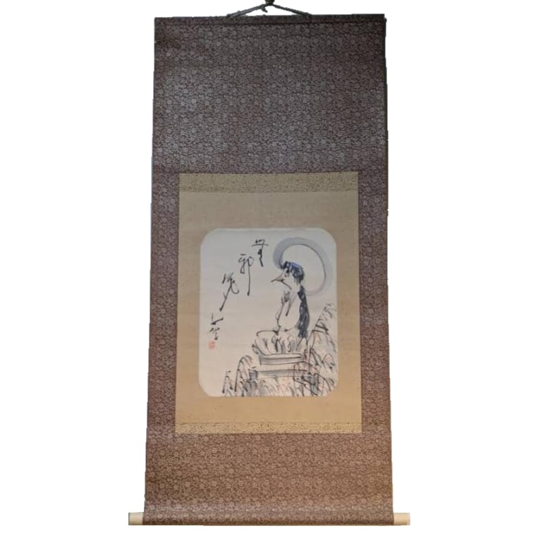 Kakejiku by Takahashi Gosenko, Kappa Scene, Folklore Figure Painting, Humorous Brushwork and (1 of 8)