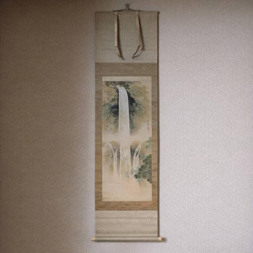 Kakejiku (Hanging Scroll) - Taki-zu (Waterfall Scene) - Sansuiga (Landscape Painting) - Seibaku (1 of 9)