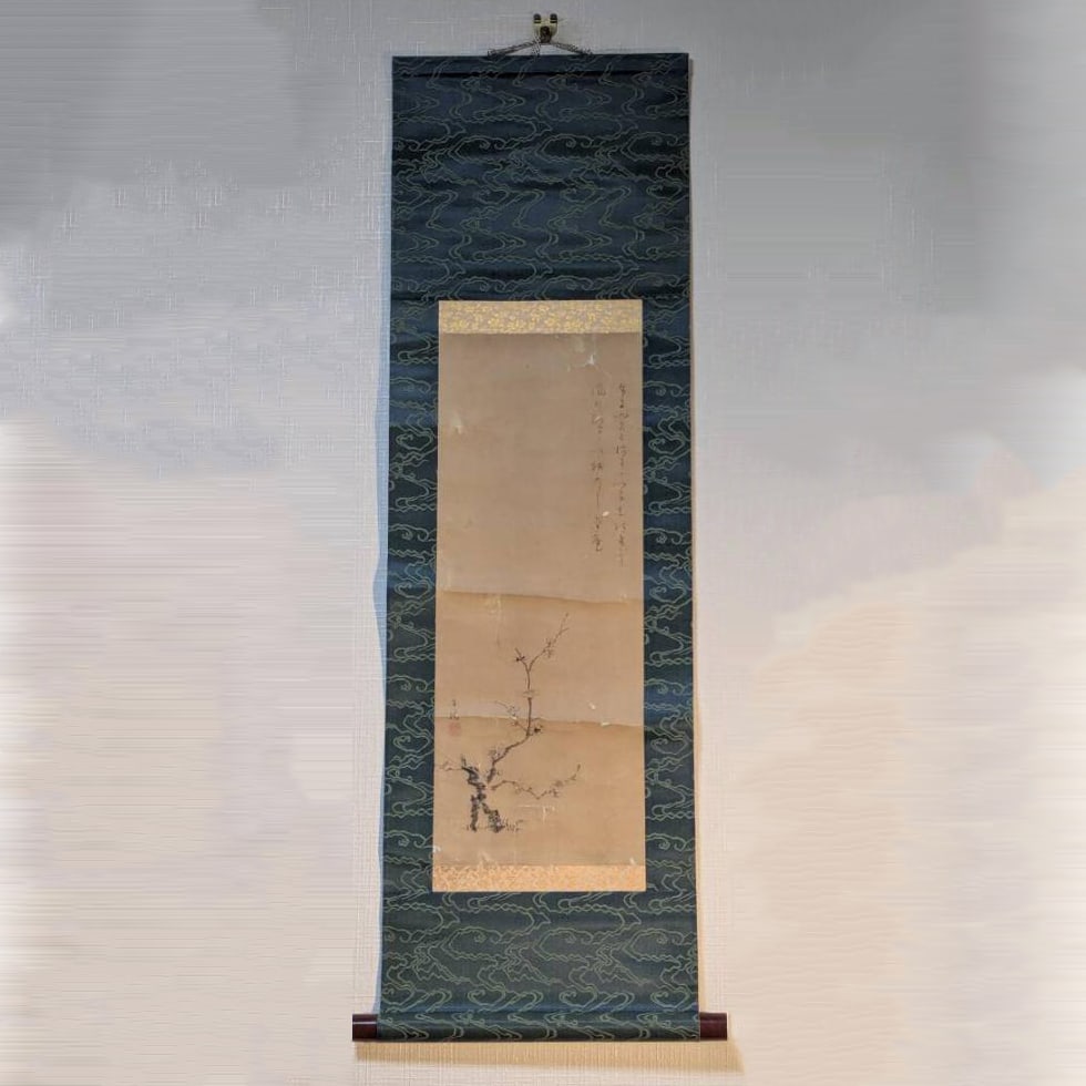 Plum Blossom Ancient Tree Hanging Scroll (1 of 7)