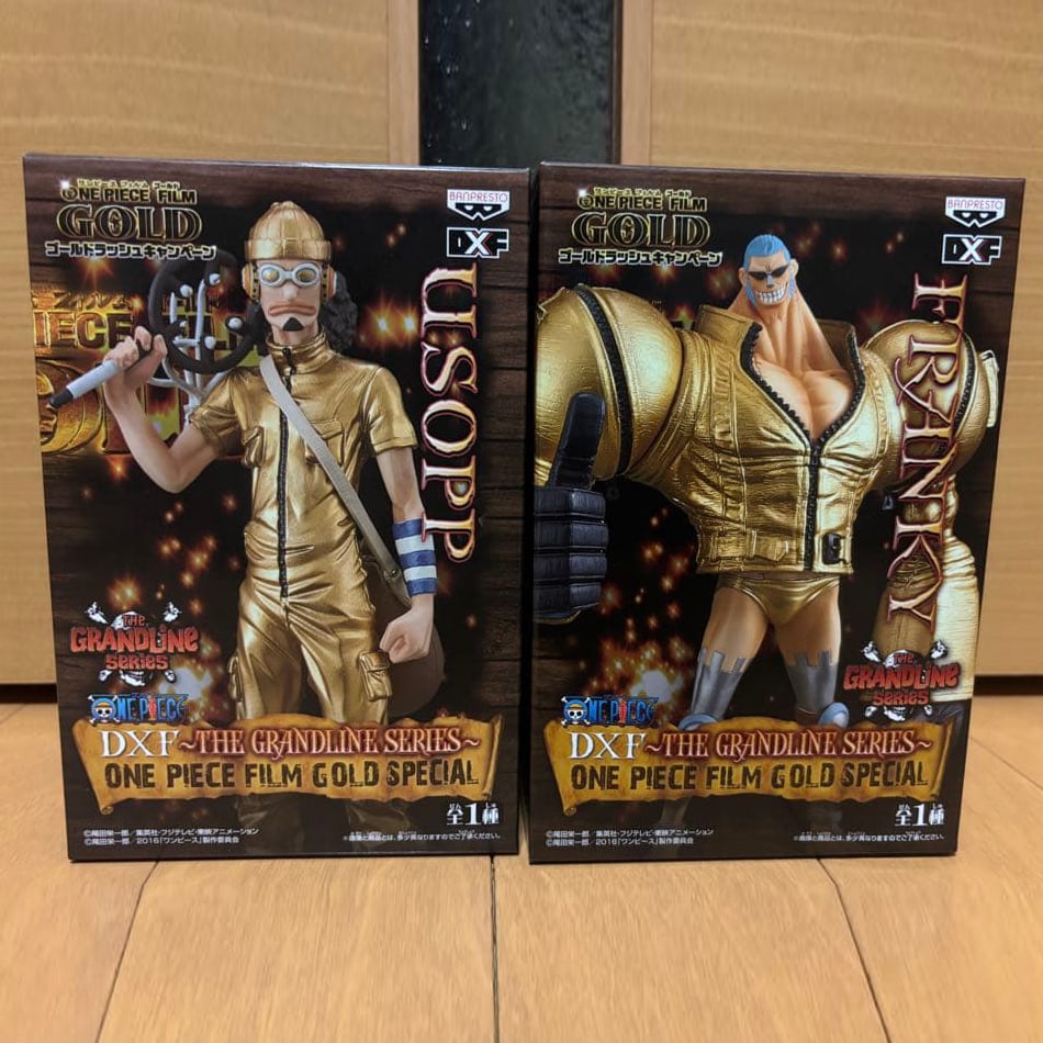 ONE PIECE FILM GOLD DXF ~ GRANDLINE Prize B: Namco Limited Prize One Piece Figurine ONE PIECE FILM GOLD SPECIAL Gold Rush Event DXF~THE GRANDLINE SERIES Prize B Usopp & Franky