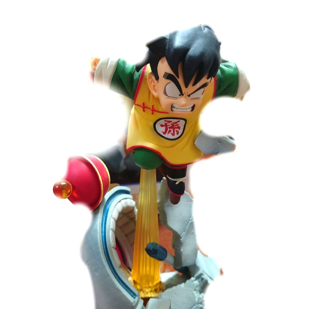 Dragon Ball Son Goku Figurine: This is an action figure of Sun Wukong. Model Name: Ichiban Kuji Dragon Ball vs Omnibus Amazing Prize C Character Name: Sun Wukong Color: Yellow/Green/Red/Gray/Red-Purple Accessories: Base Condition: 