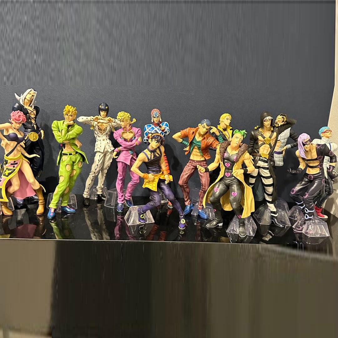 "JoJo no Kimyo na Boken" Lottery Part Five: Golden Wind: "JoJo's Bizarre Adventure" Lottery GOLDEN WIND Prize A: Giorno Giovanna Prize B: Bruno Bucciarati Prize C: Guido Mista Prize D: Narancia Ghirga Prize F: Pannacotta Fugo Prize E: Leone Abbacchio Prize 