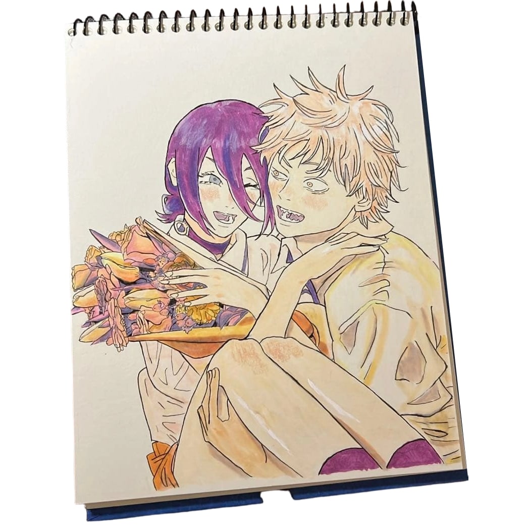 Hand-drawn Illustration of Reze from "Chainsaw Man" (1 of 2)