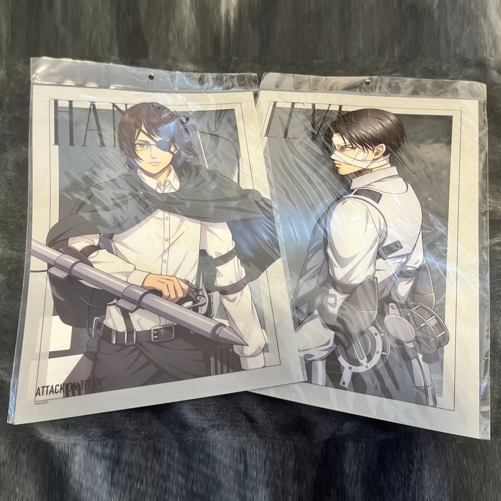 Brand New "Attack on Titan" Levi Hanji Transparent Poster Baseyard Tokyo (1 of 6)