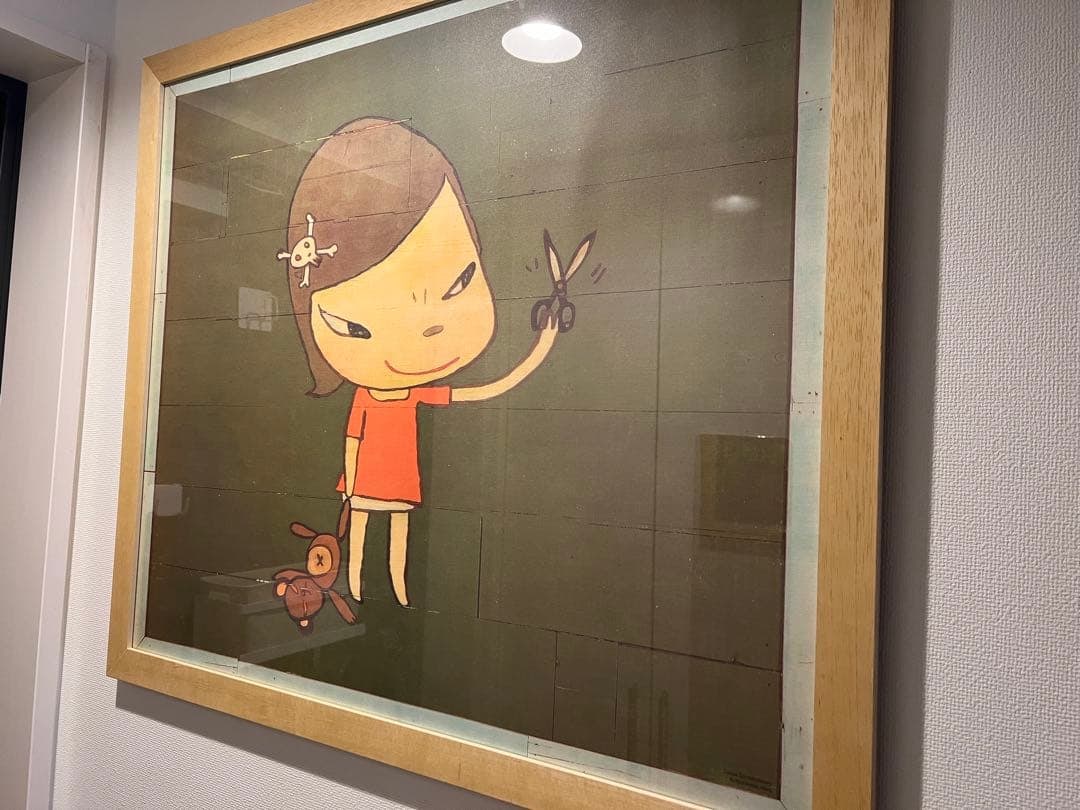 Nara Yoshitomo, Dallas Museum of Art Poster, Framed: This is a limited edition poster specially designed by Nara Yoshitomo for the Dallas Museum of Art. Its unique brushwork and adorable character images are impressive, making it a must-have treasure fo