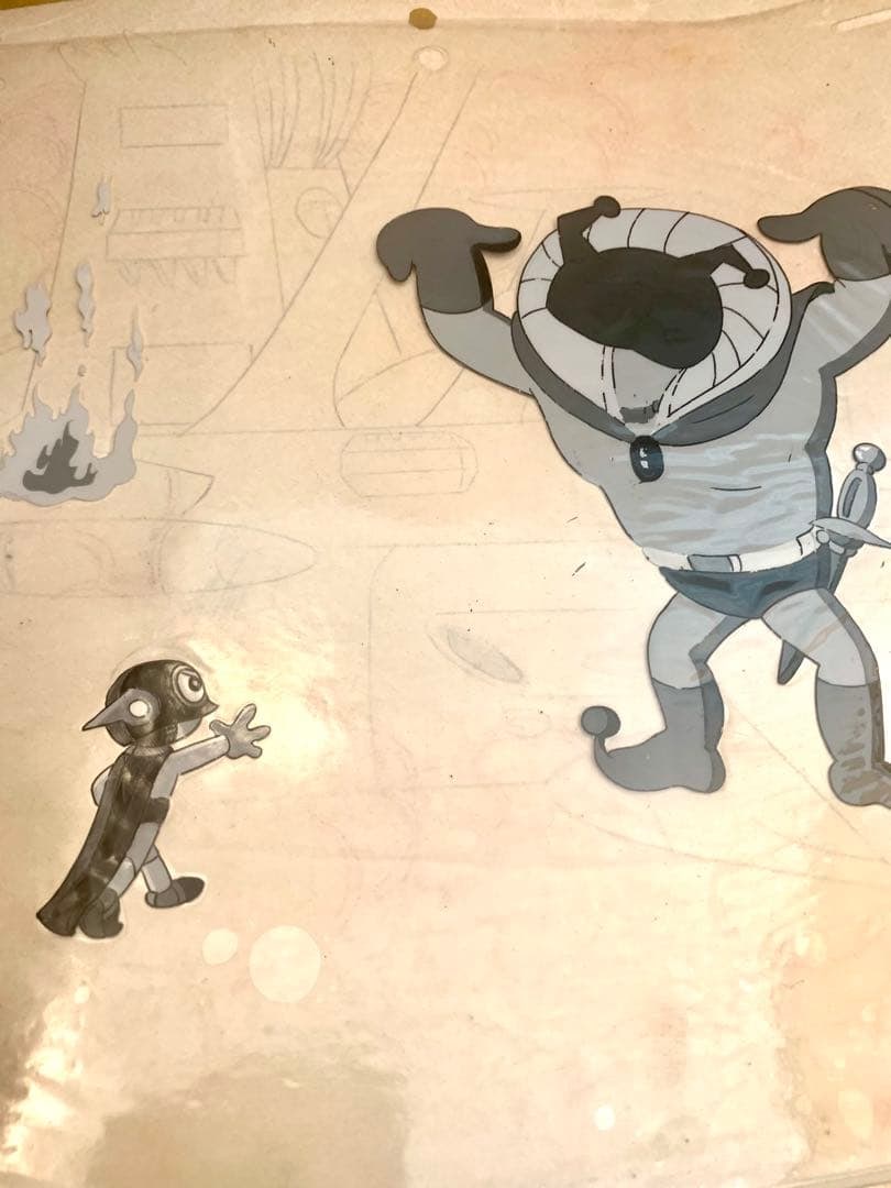 Cel Animation of "Paman" 1967 Edition, Black and White (1 of 4)