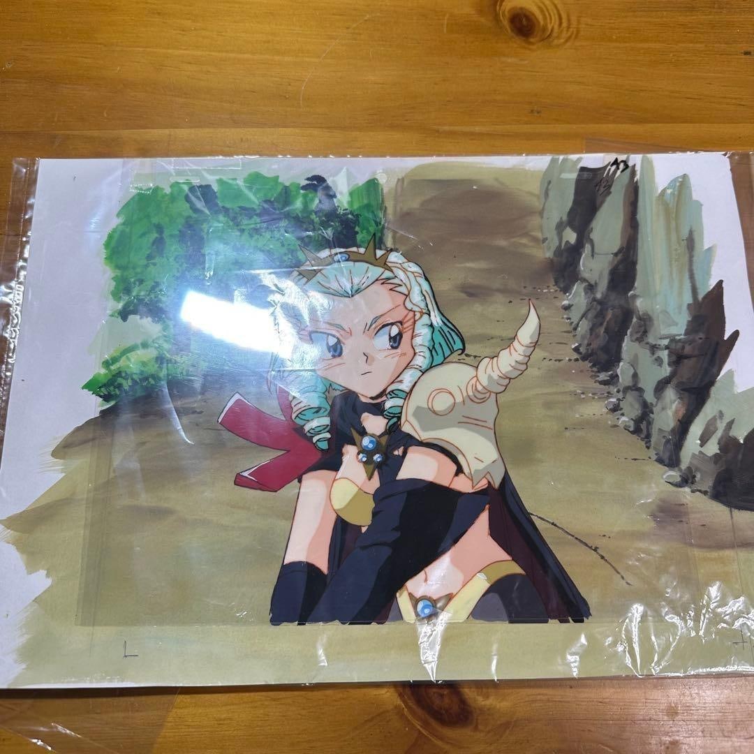 Cel animation with background from the anime "Slayers NEXT" featuring Martina.: Accompanied by background, cel painting from the animation "Slayers NEXT" featuring Martina. Upon inspection, it is very beautiful. No noticeable scratches or signs of use.
