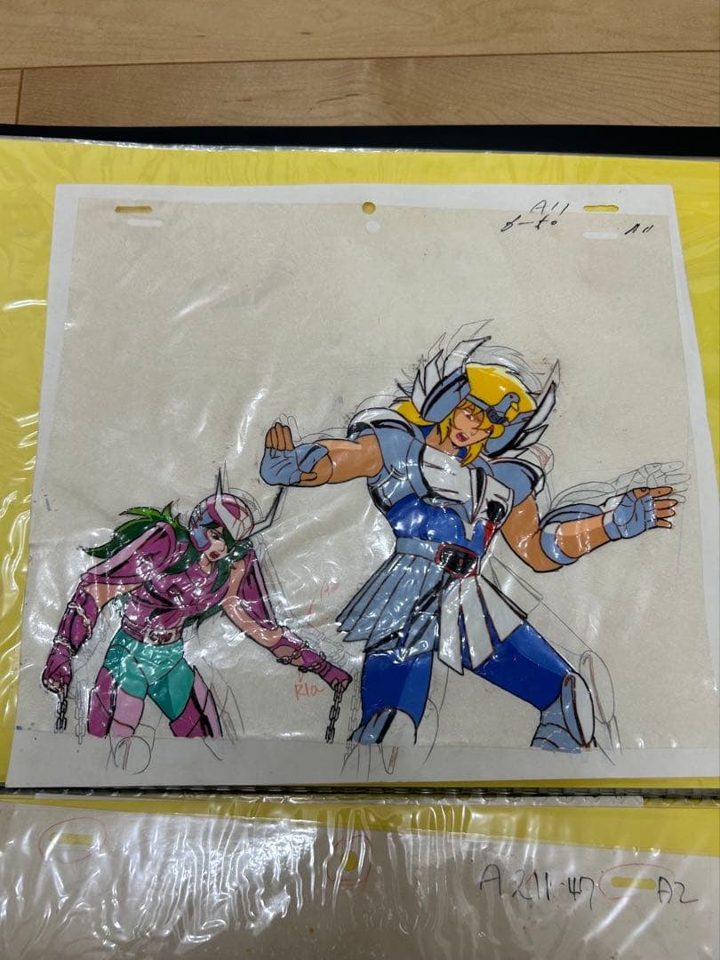 Saint Seiya Animation Cel: Cygnus Hyoga, Andromeda Shun, 1980s (1 of 2)
