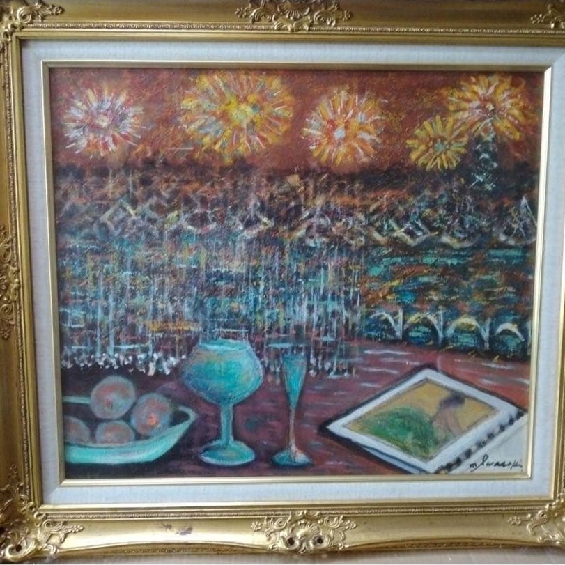 Artwork by Masako Iwasaki, "Fireworks," No. 10 (1 of 2)