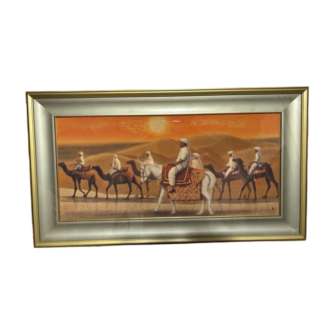 Hirayama Ikuo - Journey Through the Afghan Desert Day: Artist: Hirayama Ikuo Title: Journey Through the Afghan Desert Edition: 236/500 Technique: Silkscreen Printing Dimensions: Frame approximately 89cm x 50cm