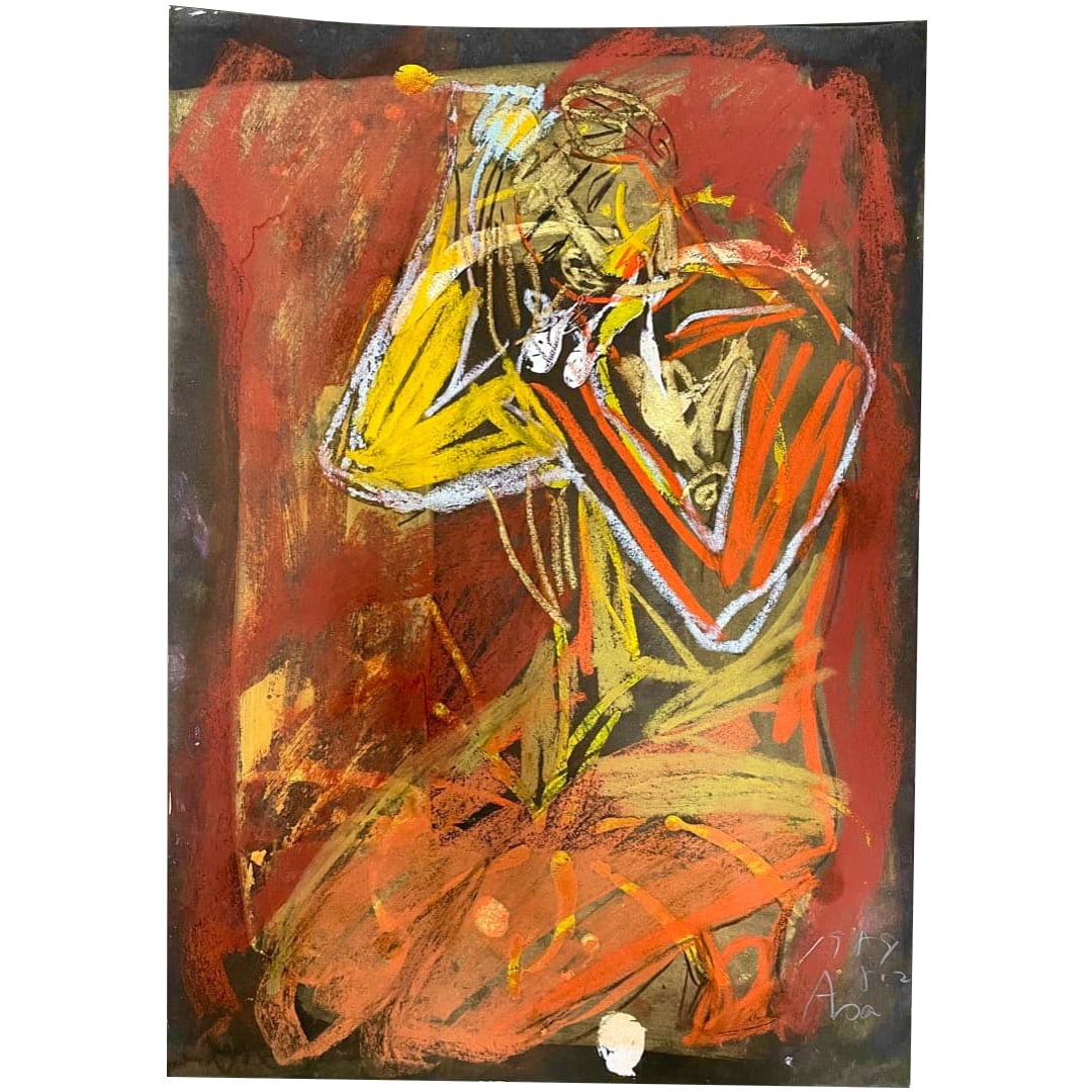 An Exquisite Set of Eight Paintings of Nude Women by Asa Mizuno: Artist Name: Asa Mizuno Technique: Mixed Media, Acrylic, Pastel, Other Mixed Techniques Dimensions: 54 cm x 38 cm Year of Creation: 1989 Artist's Signature Eight paintings have been archived according