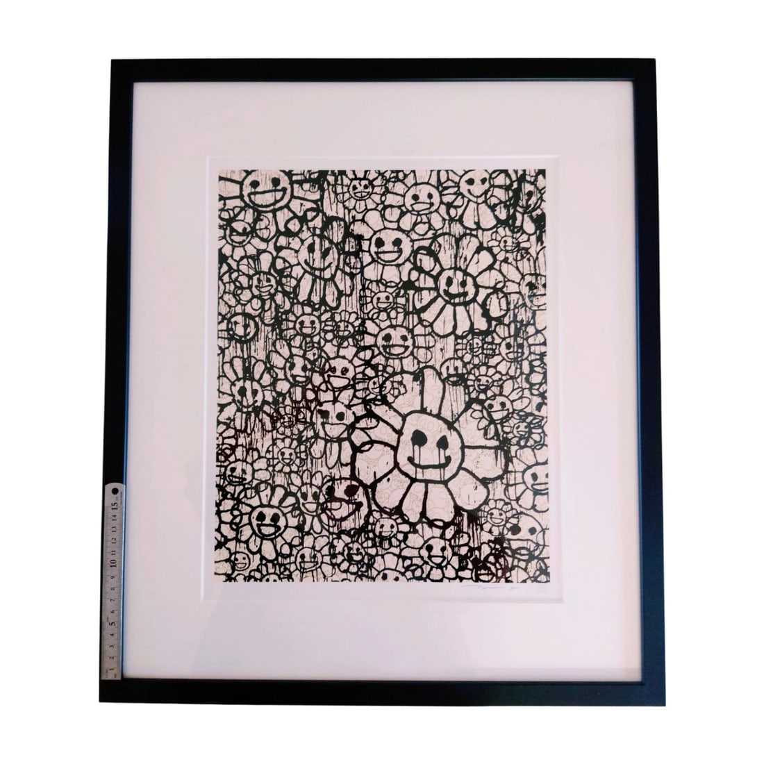 Takashi Murakami MADSAKI FLOUR Painting Silkscreen Print: This is a collaborative work titled "FLOUR" by Takashi Murakami and MADSAKI. It has been preserved in the accompanying yellow bag. Condition: Authentic, brand new, with yellow bag Dimensions: Approxim