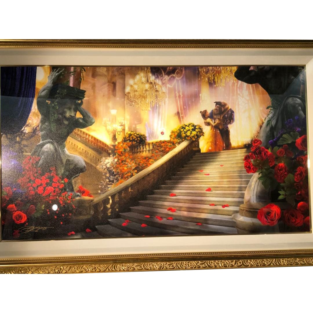 Disney Art Collection: Beauty and the Beast: Title: Beauty and the Beast Print Title: Feel It in Your Heart Artist: Martin Ayer Authentic with Certificate Includes Serial Number Dimensions Width: Approximately 95 cm Height: Approximately 60 cm D