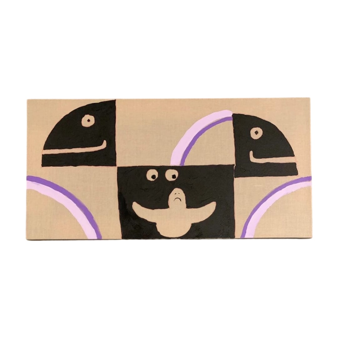 Solo Exhibition Work by Mark Gonzales, Hand-Painted Canvas by Mark Gonzales. (1 of 9)