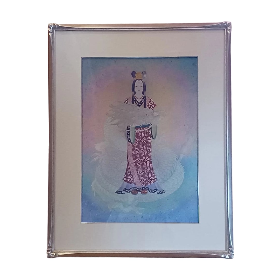 Kusaba Kazuhisa, Seoritsuhime, Silk Screen Print: Kusaba Kazuhisa Seoritsuhime Silk Print Artwork Dimensions: 285mm x 406mm Frame Dimensions: 445mm x 566mm Includes Edition Number Accompanied by Certificate of Authenticity Purchased at the time of it