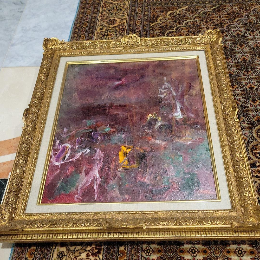 Painting by Kurosawa Saburo (Kurosawa Saburo): This is a painting by Mr. Kurosawa Saburo. It is a beautiful painting, and the frame is also exquisite. F8 (47 x 38 cm) Frame dimensions Width approximately 53 cm Height approximately 60.5 cm Depth ap