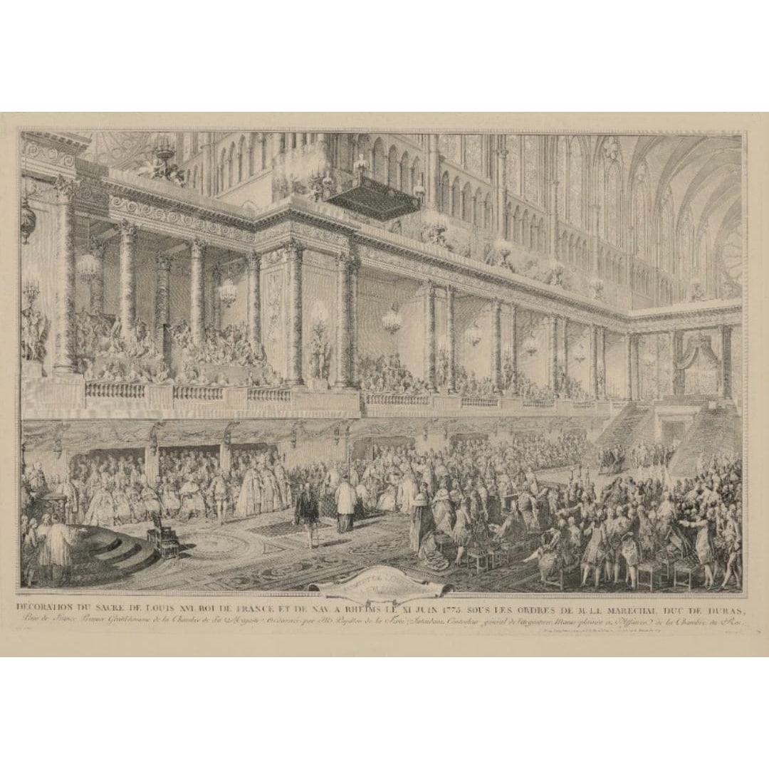 250 years ago, Jean-Michel Moreau, Coronation Oath of Louis XVI, History of the French Royal Family.: The artist is Jean Michel Moreau le Jeune (1741-1814), one of the representative printmakers of 18th-century France. He served as an official painter and printmaker for the royal court and was tasked 