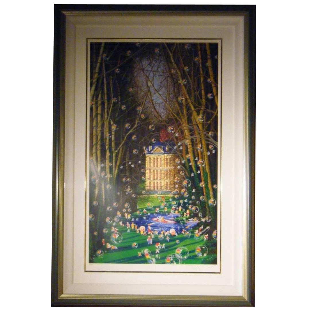 Authentic Print by Hiro Yamagata, Silkscreen Print "Forest Path": Authentic Print by Hiro Yamagata, Silkscreen Print "Forest Path" Description of Item Frame Dimensions: Approximately 80 x 119 cm Artwork Dimensions: Approximately 50 x 86 cm