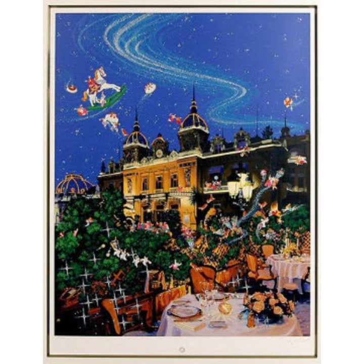Hiro Yamagata Silkscreen Print "Monte Carlo Night" Hand-Signed/Certificate of Authenticity: Artist: Yamagata Hiromichi Title: Night in Monte Carlo Technique: Silkscreen Print Edition Number: ed. 215 / 250 Artwork Dimensions: Vertical 86 x Horizontal 72 cm Frame Dimensions: Vertical 66 x Hori