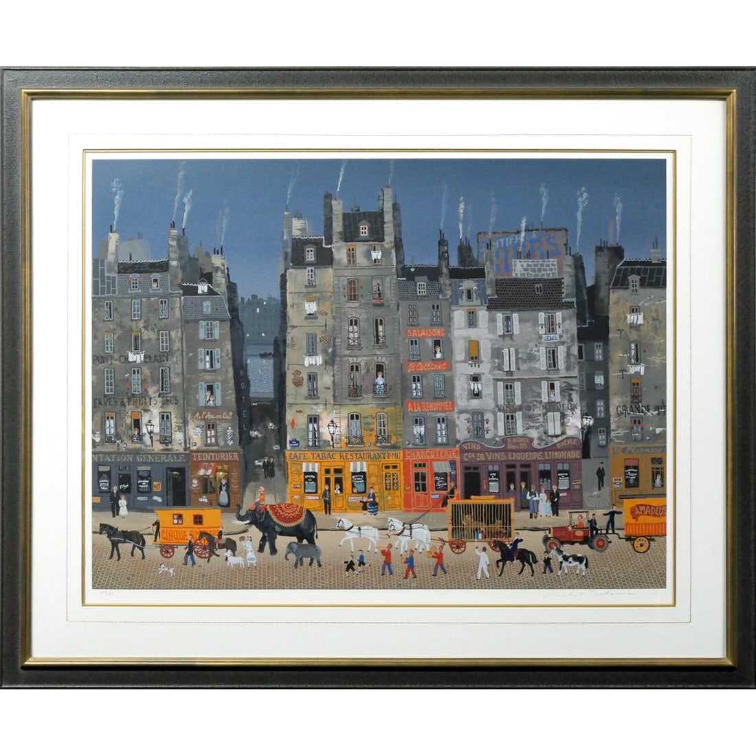 Michel Delacroix, "The Circus Parade," Silkscreen Print, Limited Edition, Signed (1 of 10)