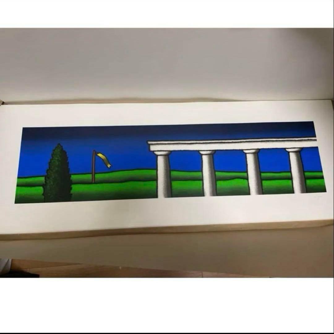 Print by Tino Stefanoni, "Temple": The silkscreen prints by Mr. Tino Stefanoni, who passed away on December 2, 2017. There are also rare trial prints available. Approximately 30 years ago, a collector visited his studio and purchased d