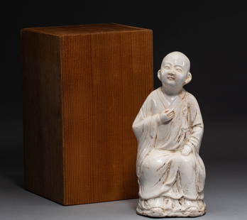 Ding Kiln porcelain Buddha in Song Dynasty of China: H:20.5cmï¼ŒW:9.5cm