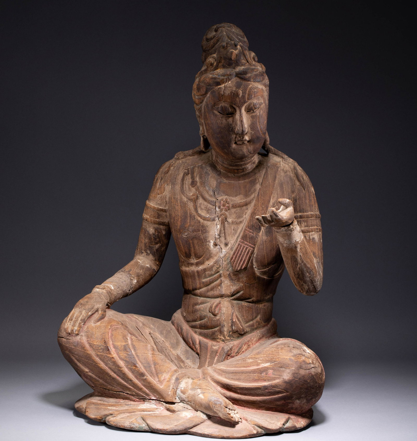 Chinese Song Dynasty wooden Buddha statue (1 of 9)