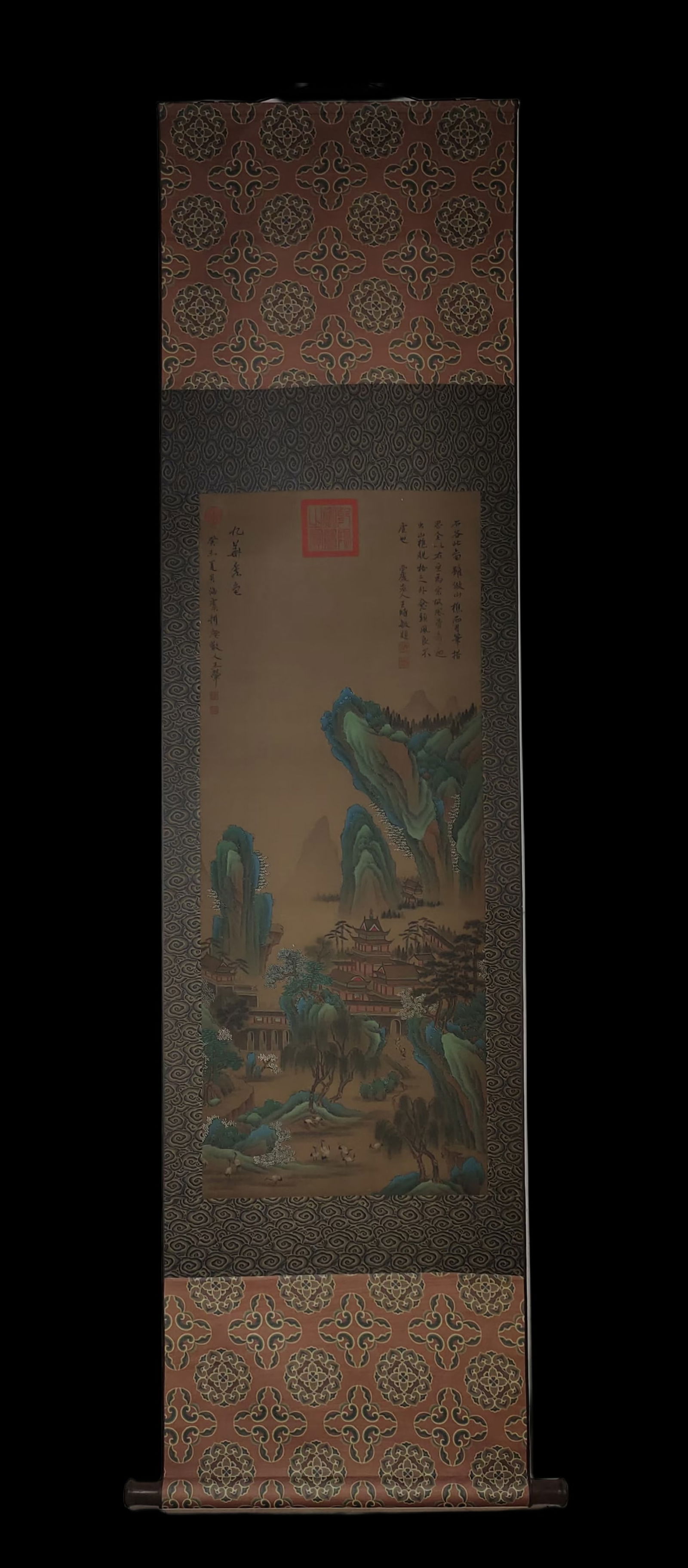 A Wang hui's landscape painting: length38.6in,width15.6in,