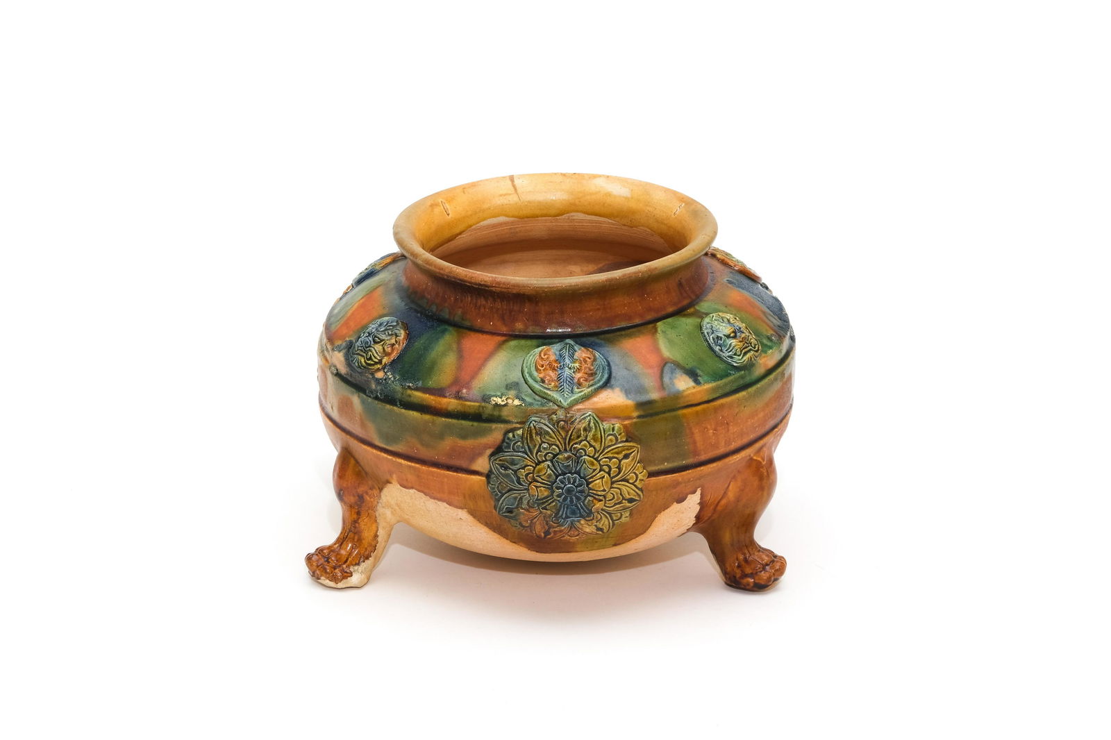 Tang Sancai pottery tripot censer (1 of 10)