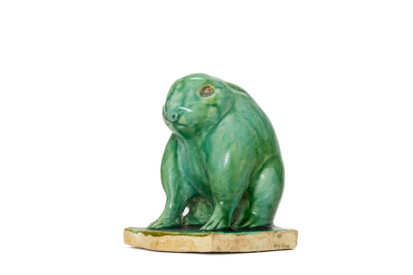 Tang green glazed ceramic rabbit (1 of 6)