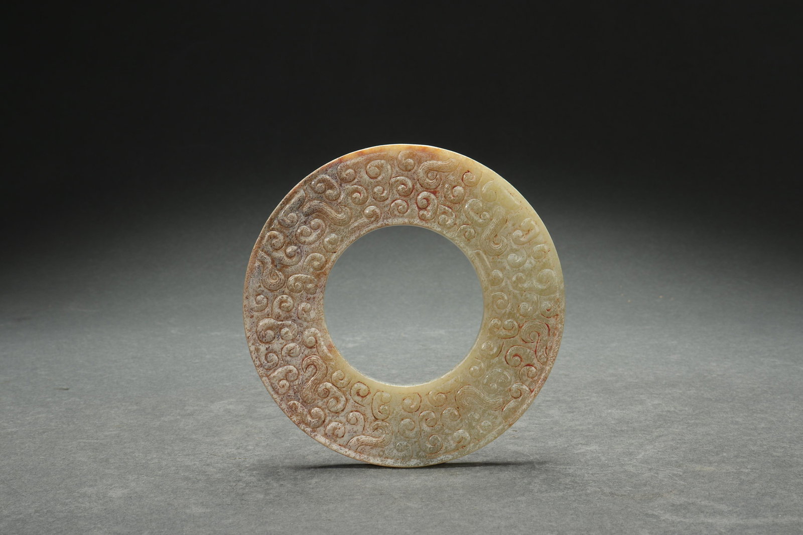Warring States carved jade Bi Disk (1 of 4)
